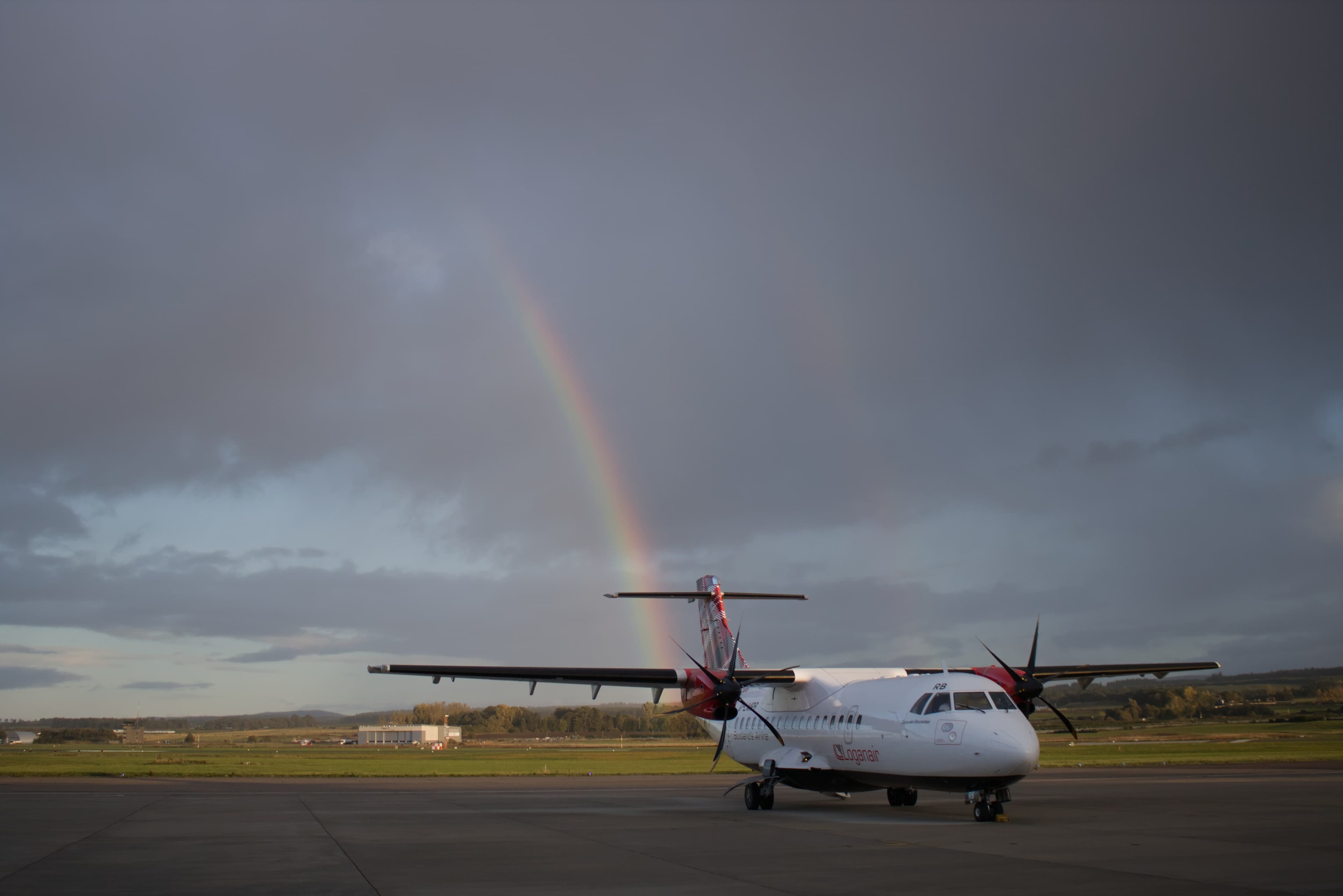 Loganair aircraft during an airside turnaround